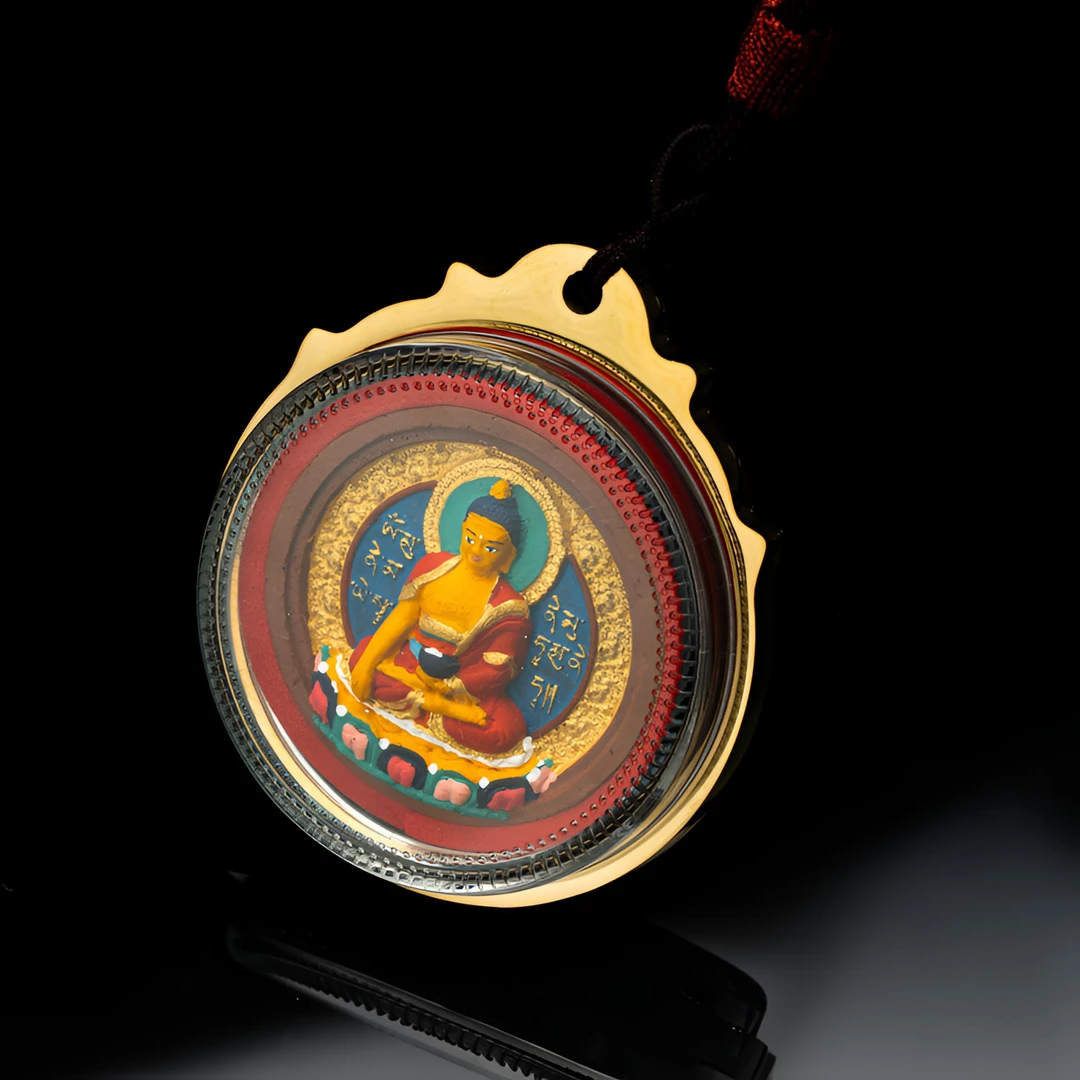 圆形亚克力擦擦黑财黄财扎基拉姆唐卡唐卡价格一览表黑财神唐卡
