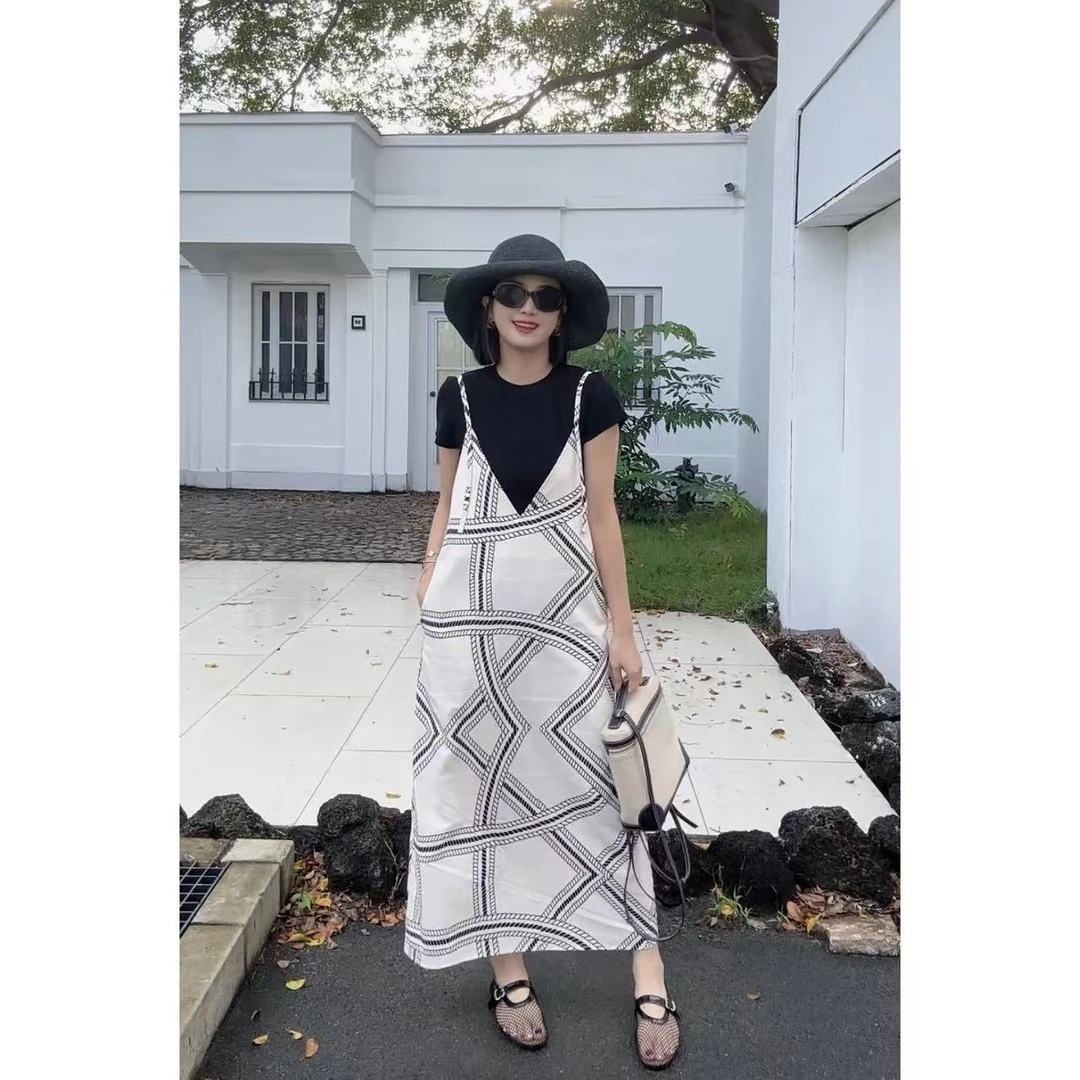 NANAKIKI【格棱绳艺】气质显瘦小香风复古法式轻奢连衣裙KK-2028
