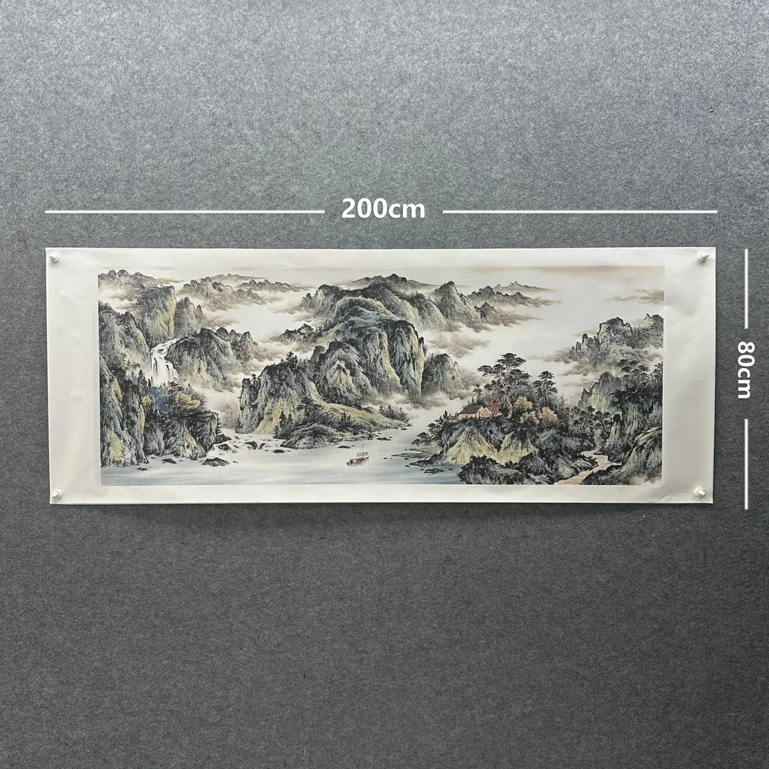 【山水画】张恒禄200*80cm手绘礼盒作品（13）