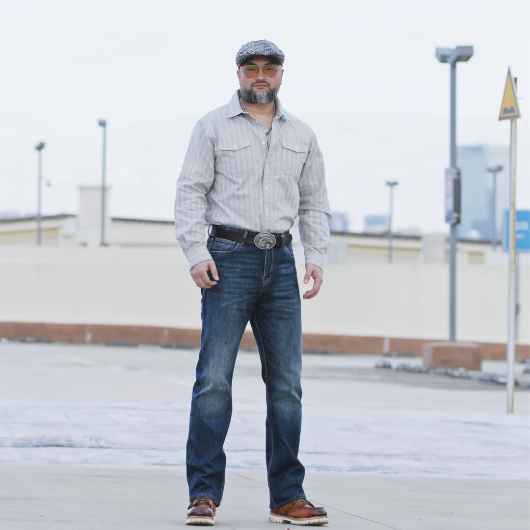 2025纪念冬款炫青蓝8017直筒百搭舒适珠边赤耳单宁合体版牛仔男裤