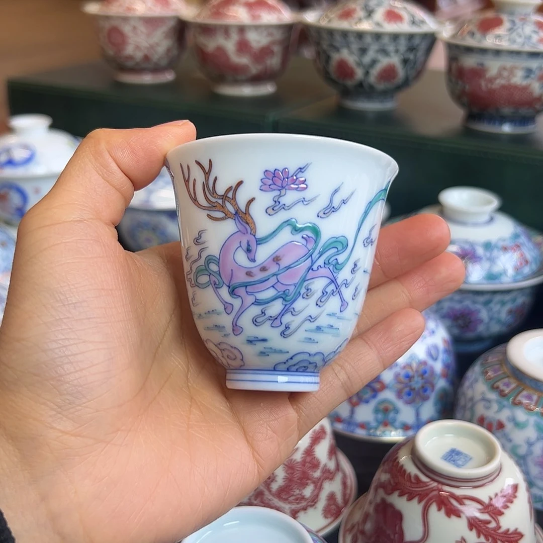 H冉月观隐九色鹿大闻香杯