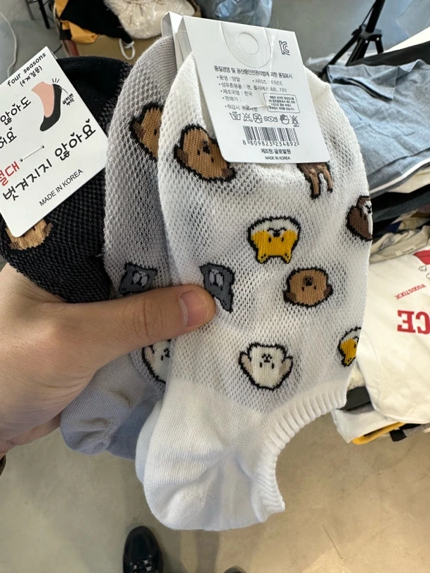 东大门小狗卡通动漫女情侣防滑透气防摩擦中筒短袜短筒网眼卡通ol