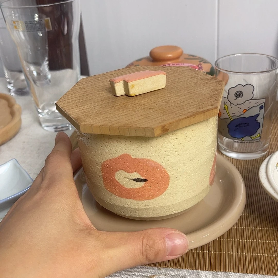 瓷片橘吉粗陶汤盅16