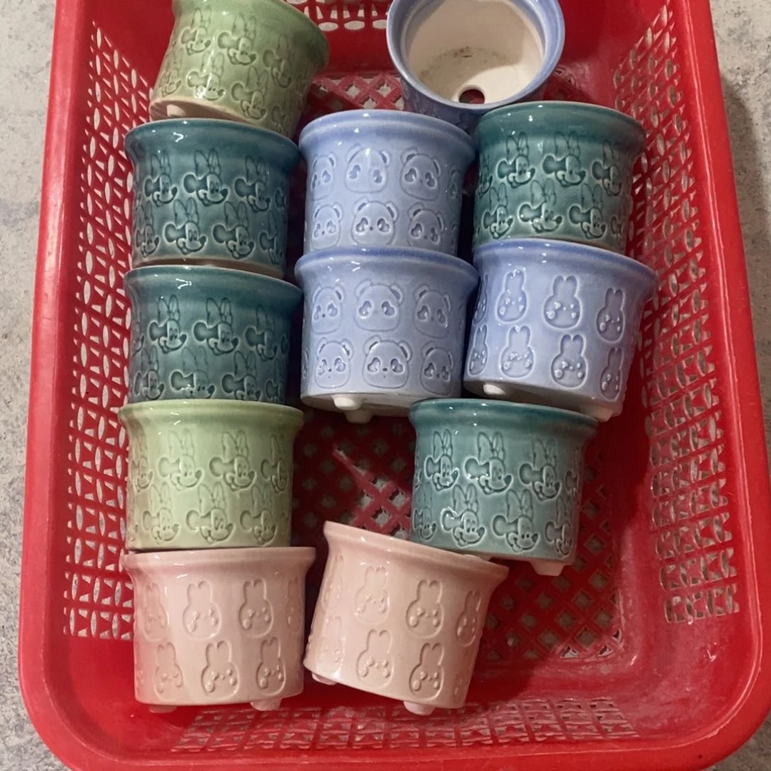 红陶花盆瑕疵盆满12包邮