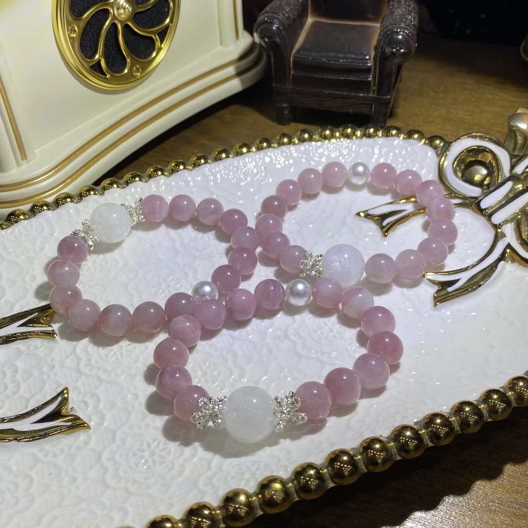 V352-天然老矿料紫马粉手串设计款-多样性发其一