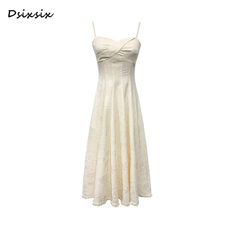 薇宝儿塔塔-【初夏限定】秋季新款法式气质小众收腰显瘦吊带连衣裙