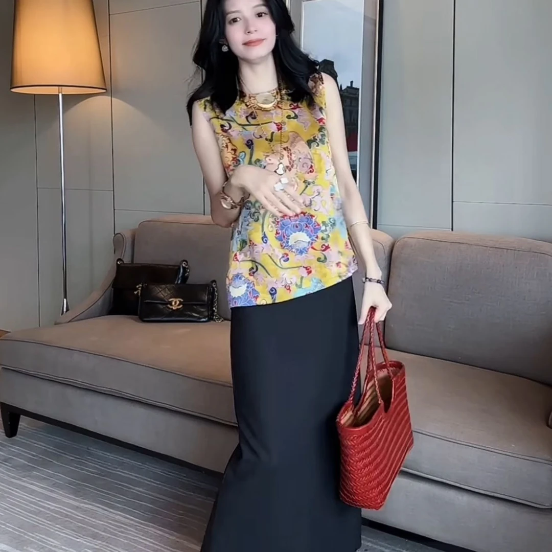 2582  新中式国风无袖小衫