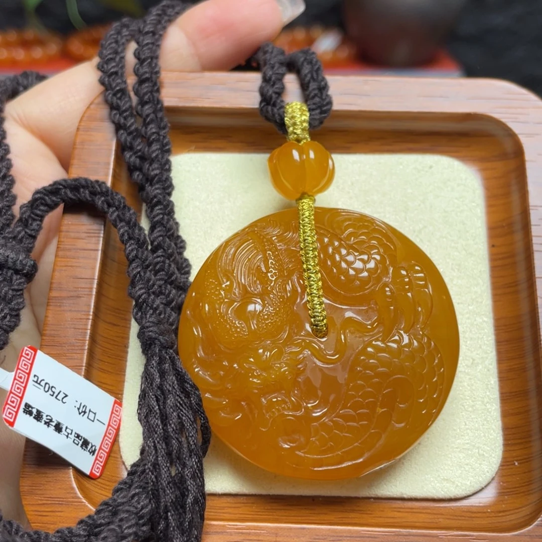 琥珀未镶嵌颈饰项链