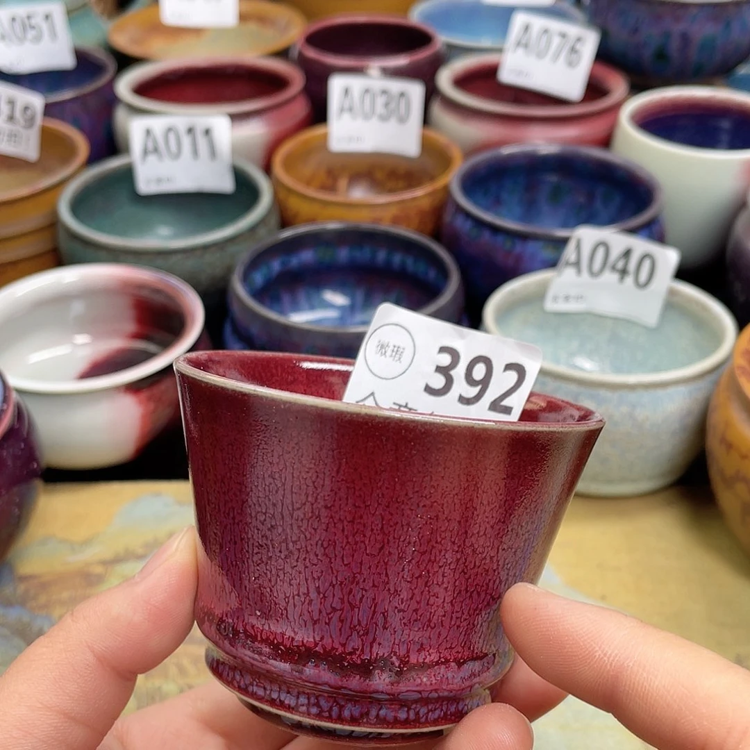 摆件陶神后钧瓷原产地高温微瑕