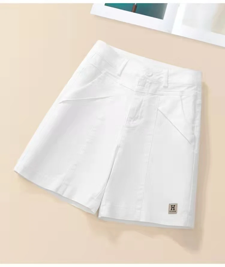 夏季外穿大码薄款百搭休闲显瘦高腰休闲直筒新款洗水棉五分裤短裤