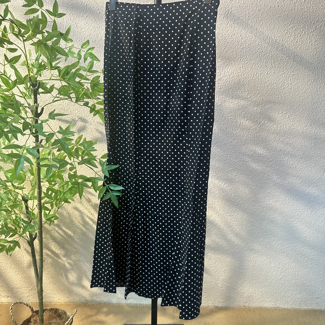 外贸原单波点鱼尾半裙