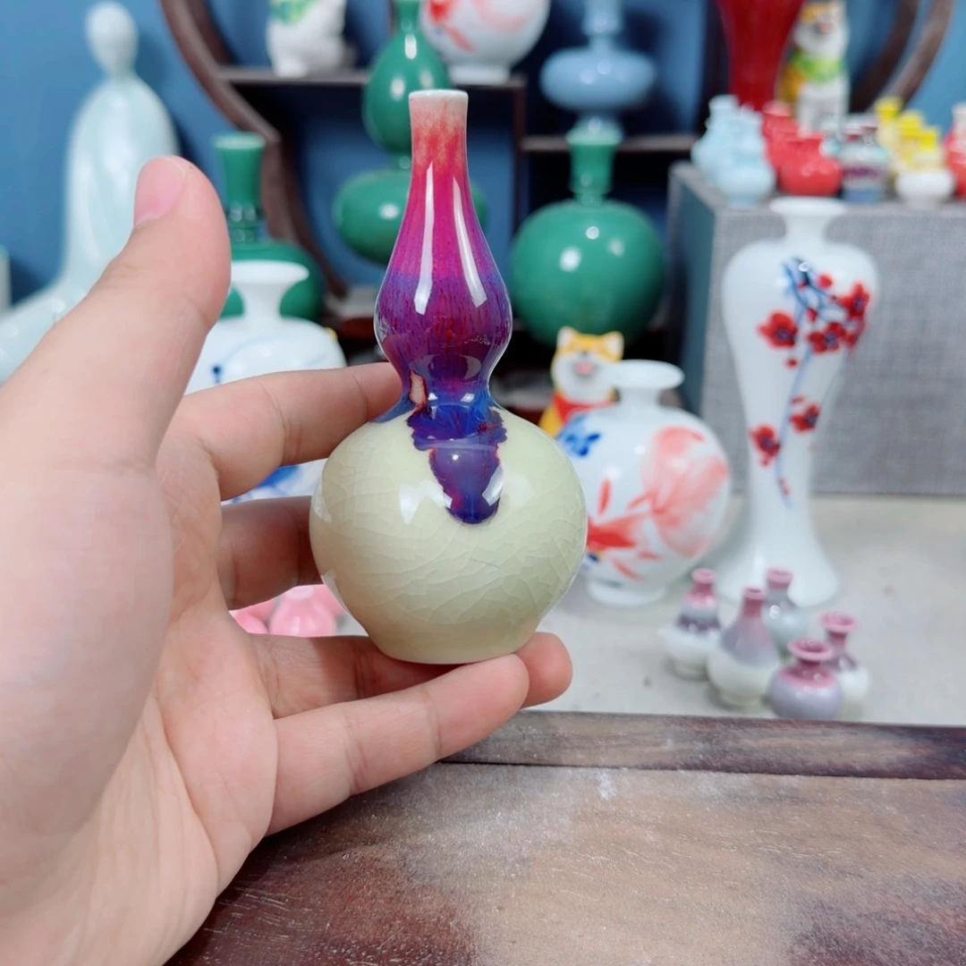 陶瓷手工小花器摆件