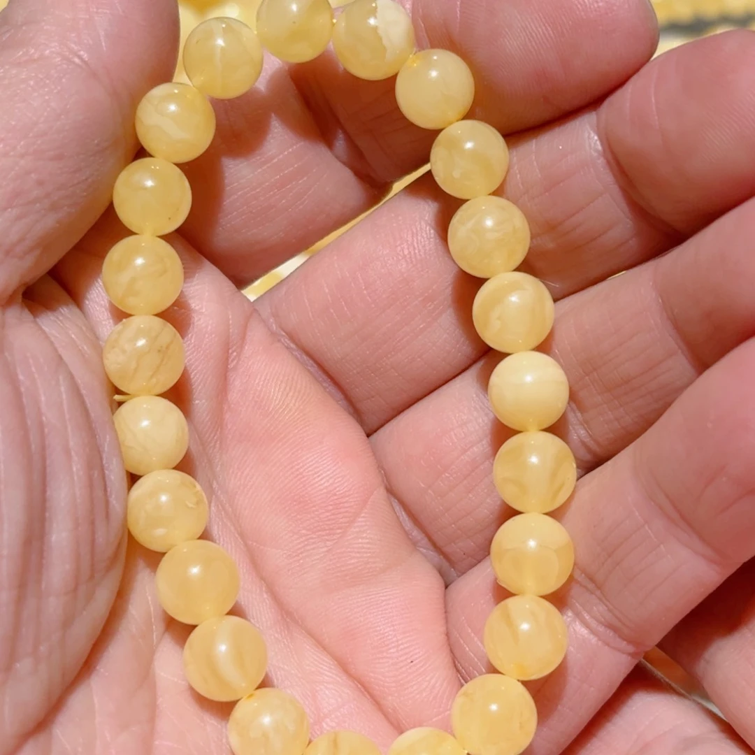 蜜蜡手链未镶嵌琥珀蜜蜡手串8mm+