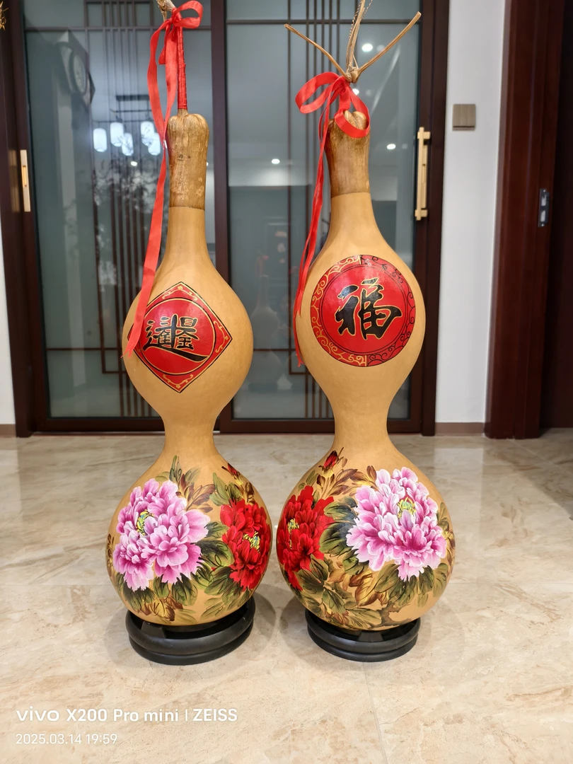 智静彩绘葫芦手工作品