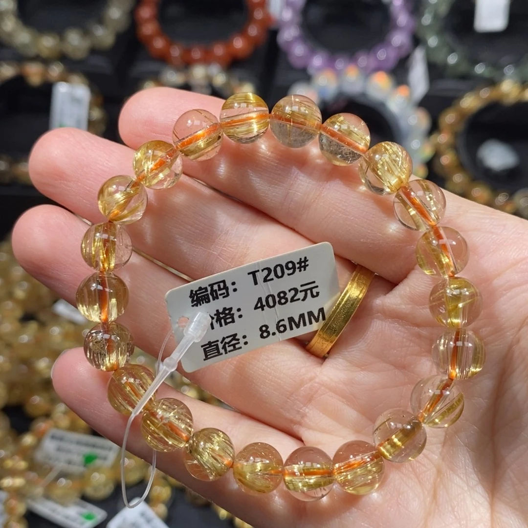 发晶未镶嵌手链T209#8.6mm