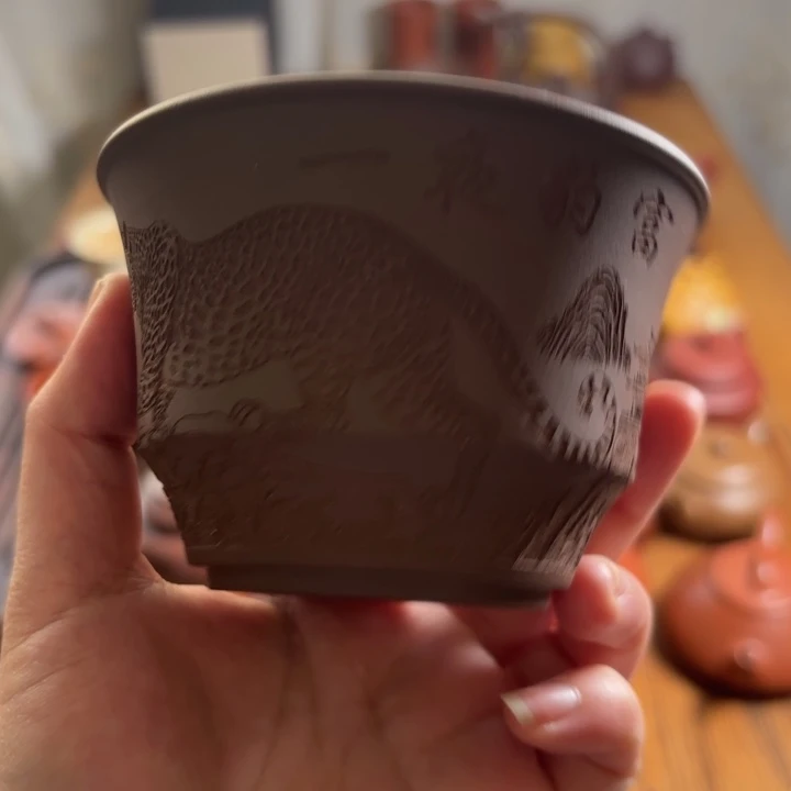 紫砂紫泥主人杯200c