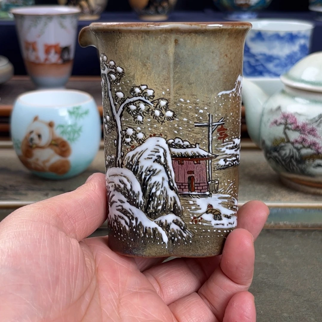 瓷杯子我们观山观水观自在