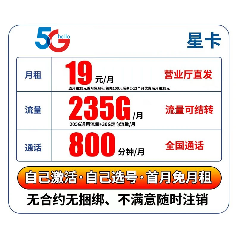 中国大流量手机上网卡手机通用流量网卡手机电话卡奇云卡5G