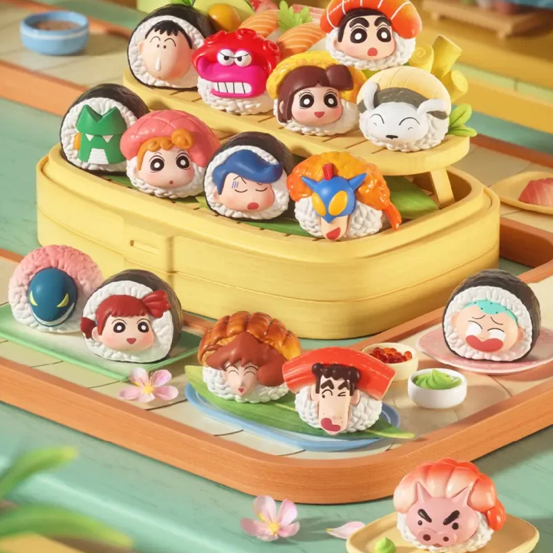 【代拆】泡泡萌粒蜡笔小新寿司系列公仔蜡笔小新盲盒迷你手办