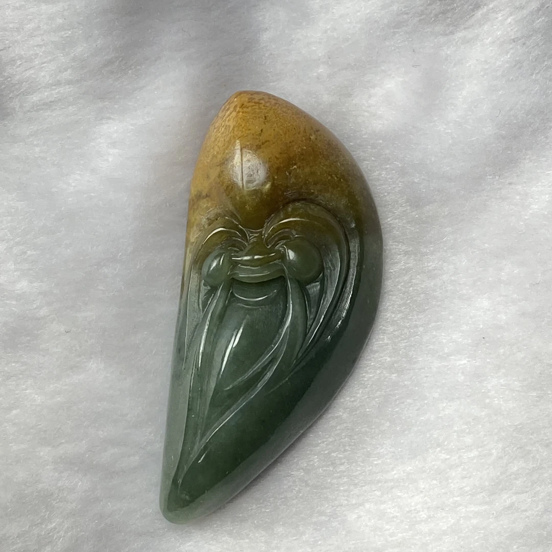 析木河磨玉寿星吊坠手把件