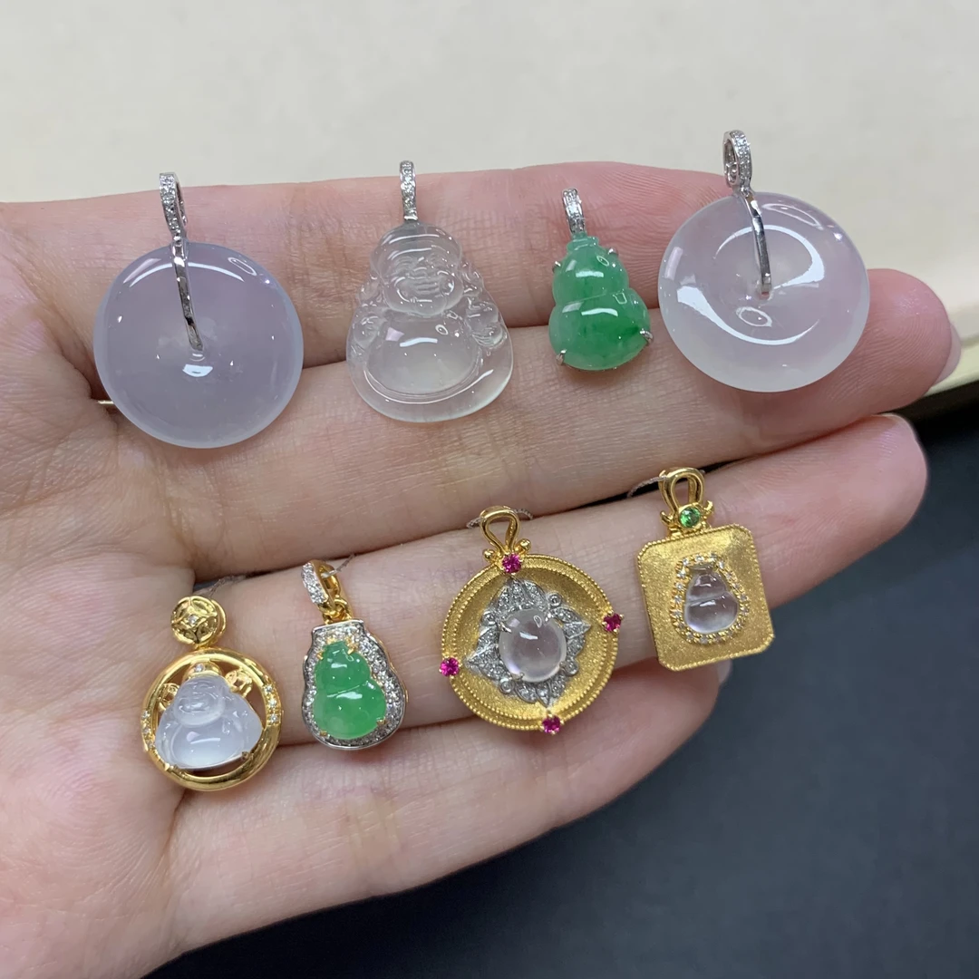 【小雪臻选】翡翠吊坠-18k金-多样性发货一件-CXQ21|K39