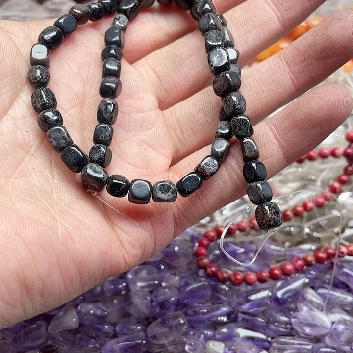 玛瑙/玉髓珠宝半成品未镶嵌一条6x7mm帝王石