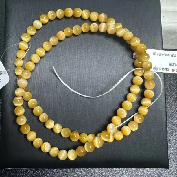 6mm+金沙虎眼多圈手串（多样性发一）   天然杂裂矿点，完美主义慎