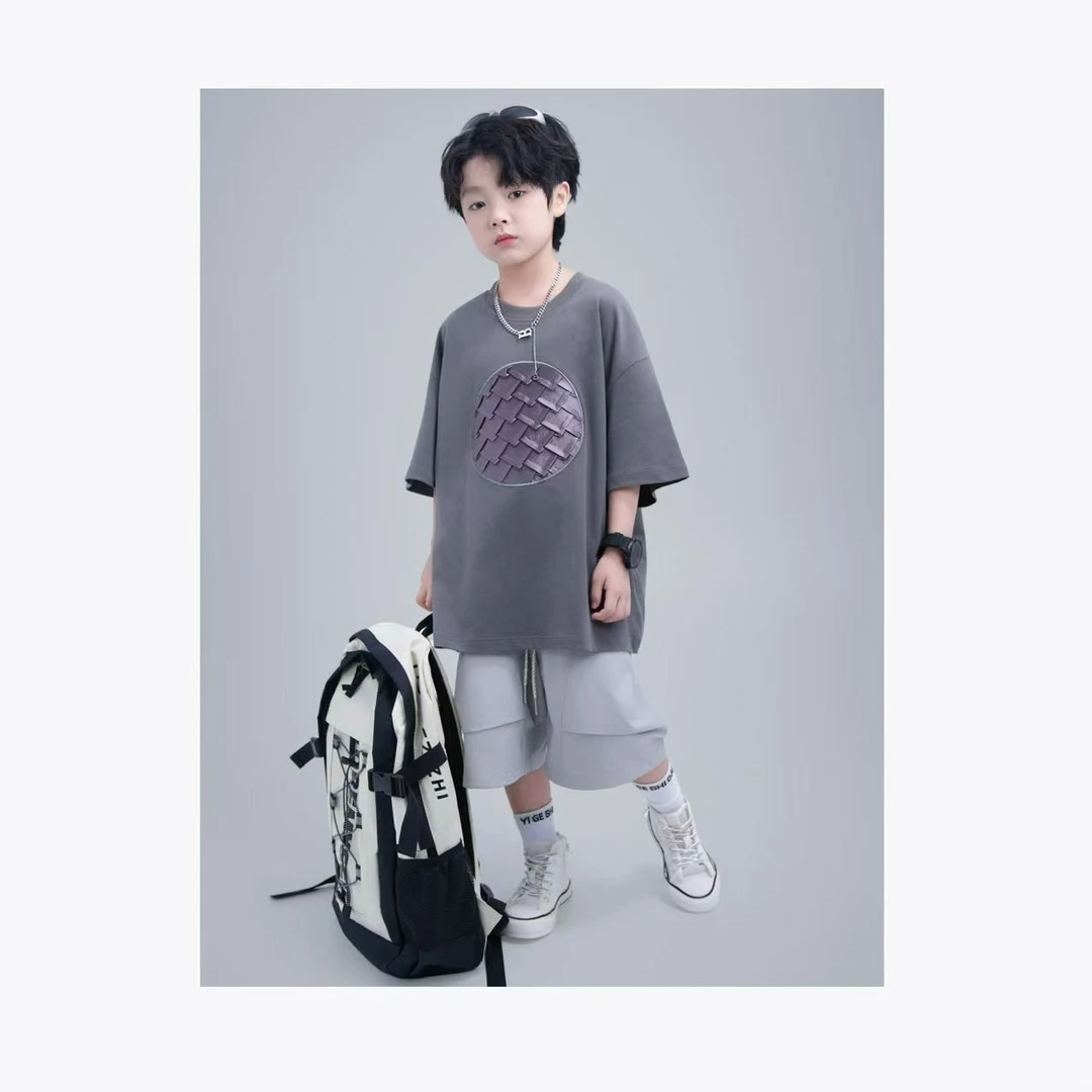【年中清货】T恤中大童男童女童百搭韩版短袖男童舒适棉T恤YG6824