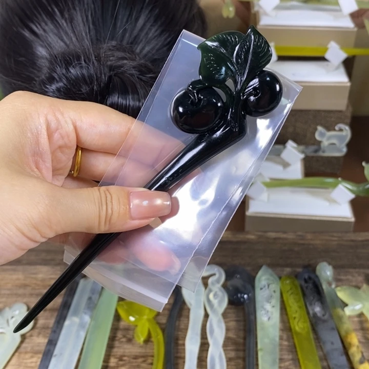 未镶嵌蛇纹石玉发饰