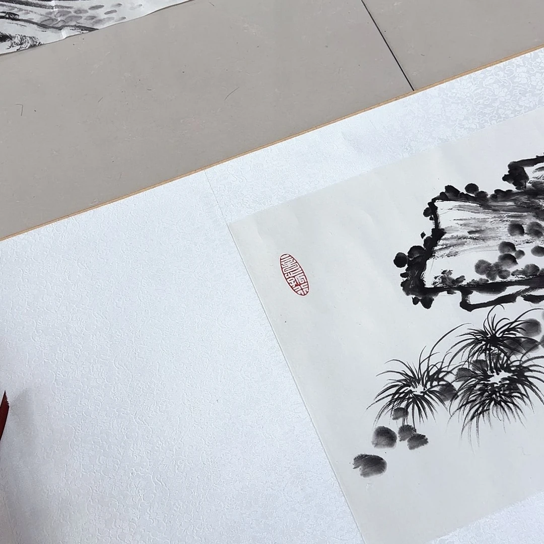 風***眠国画竹子熊猫国画作品