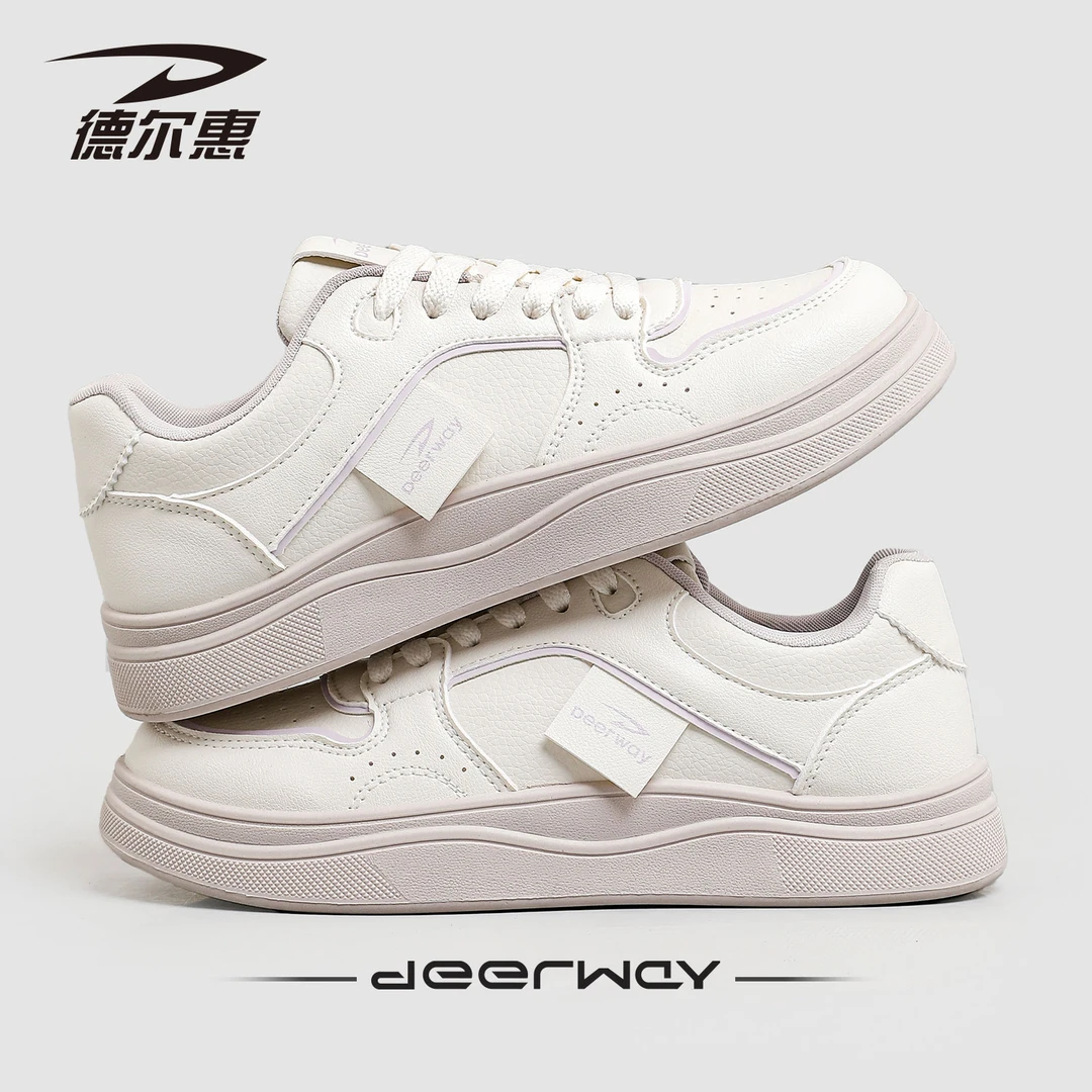 德尔惠爆款女鞋春季新款小白鞋潮流厚底增高板鞋百搭休闲板鞋女款