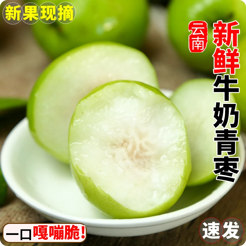 正宗贵妃牛奶大青枣云南青枣脆甜水果新鲜应季贵妃蜜枣新鲜现包邮