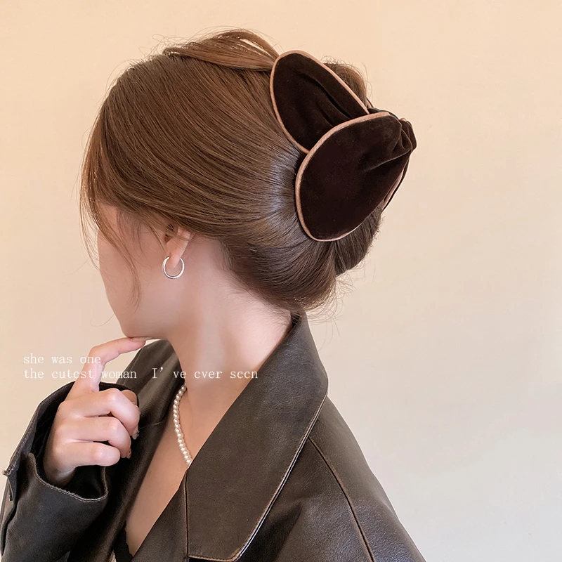 三角头发抓夹女高级感2025新气质后脑勺盘发鲨鱼夹大号发量大头饰