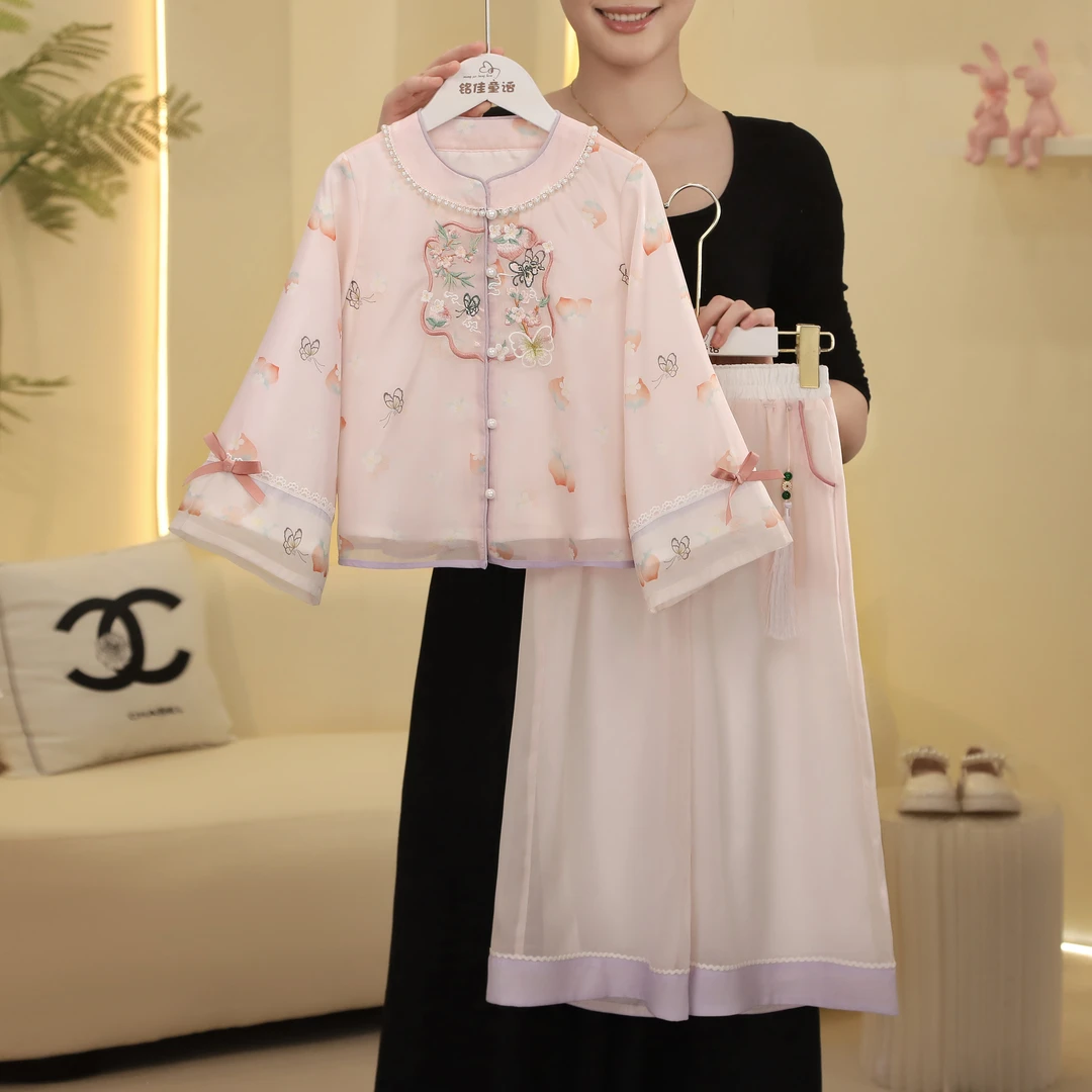 女童套装2025夏季新款国风套装清新淡雅汉元素两件套5230002054