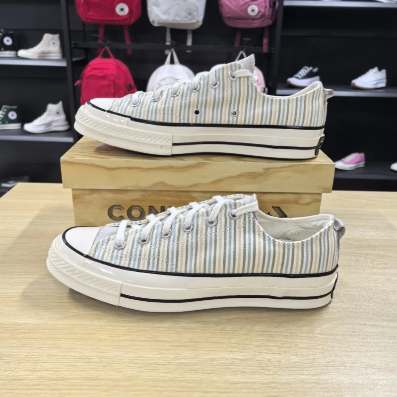CONVERSE匡威1970S男女彩色条纹拼接低帮复古三星标帆布鞋A02293C