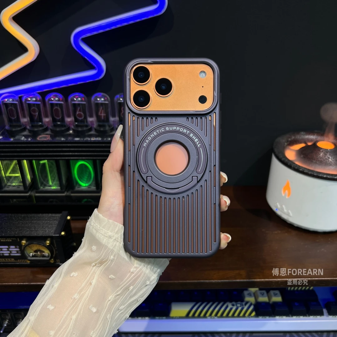 适用于iPhone苹果17promax手机壳17pro镂空17散热air磁吸保护支架