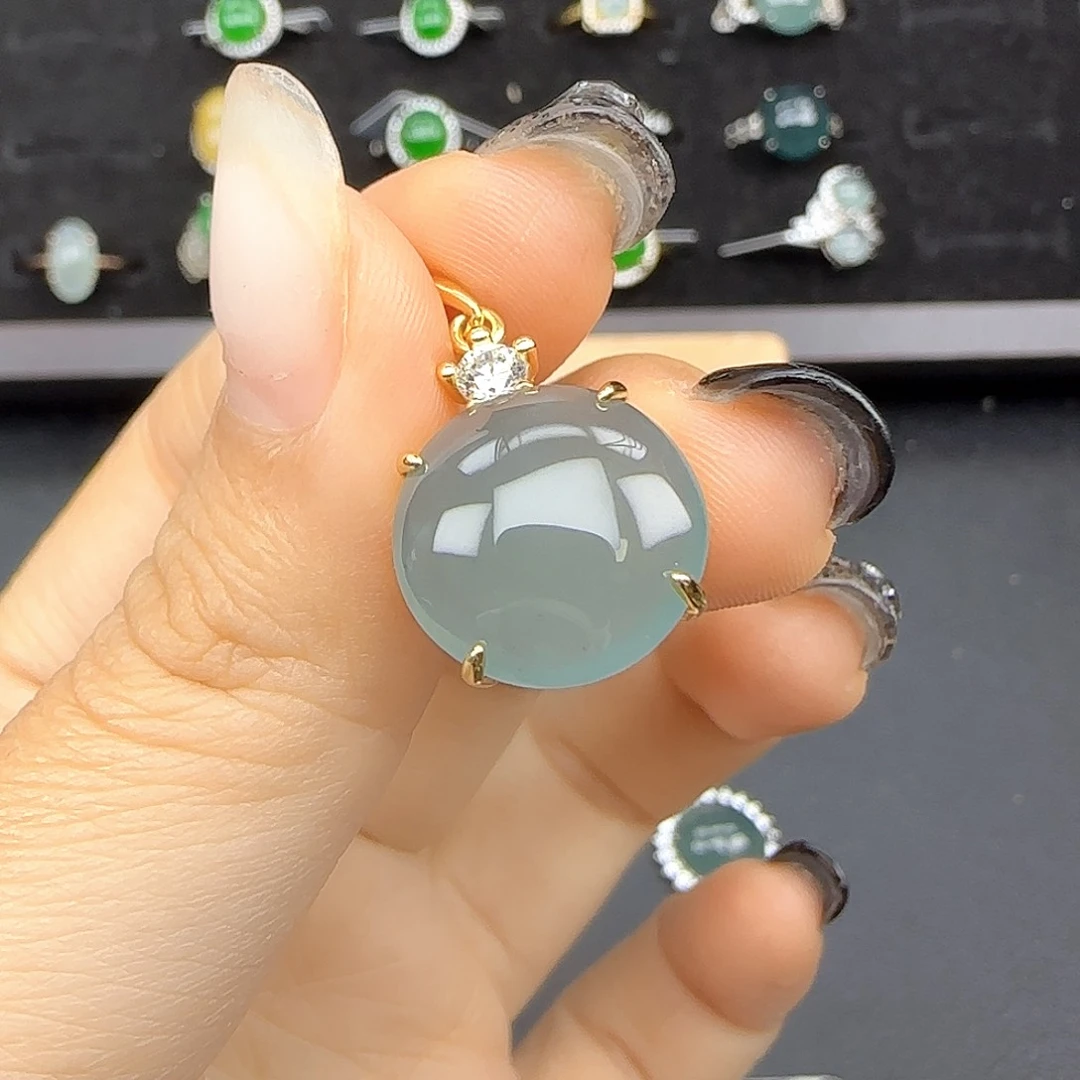 银S925镶嵌戒指翡翠