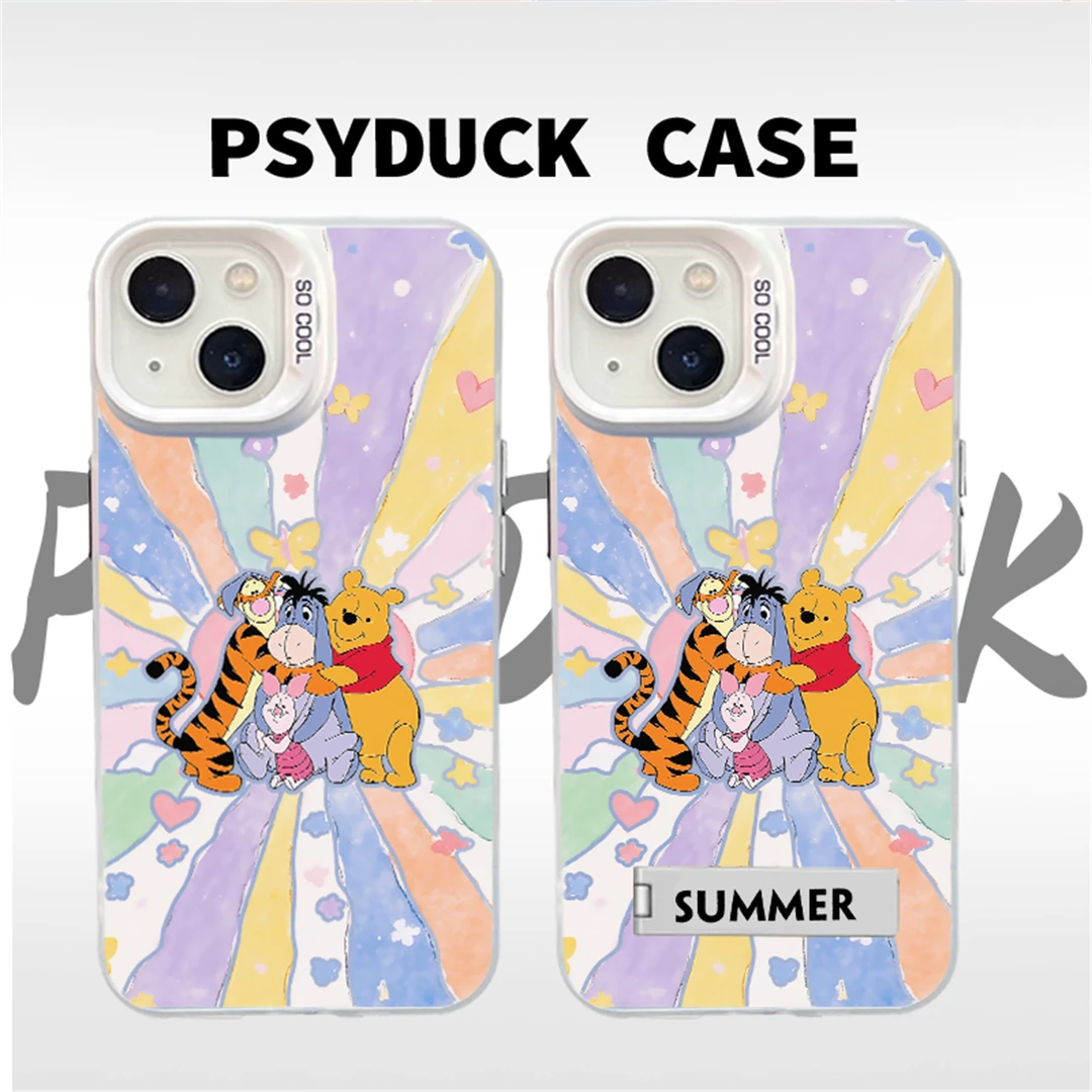 适用苹果华为一加小米维尼总动员彩银白底卡通动漫防摔手机壳全包