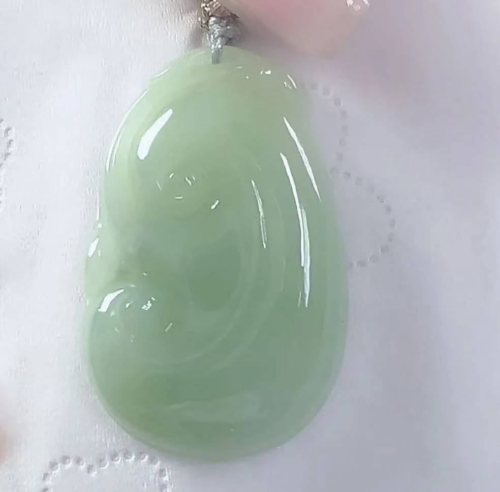 官方正品翡翠A货芙蓉如意（多样性发货发一件）宽25+厚5-7高40送绳