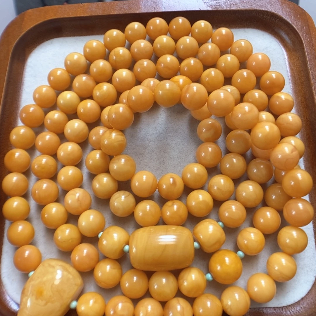 蜜蜡项链未镶嵌108