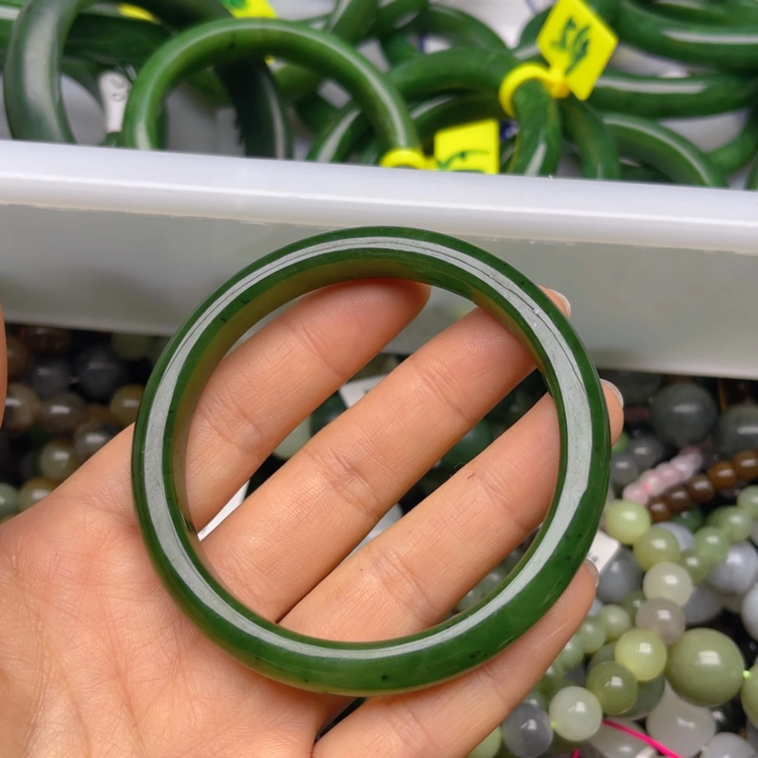 和田玉未镶嵌手链59圈口