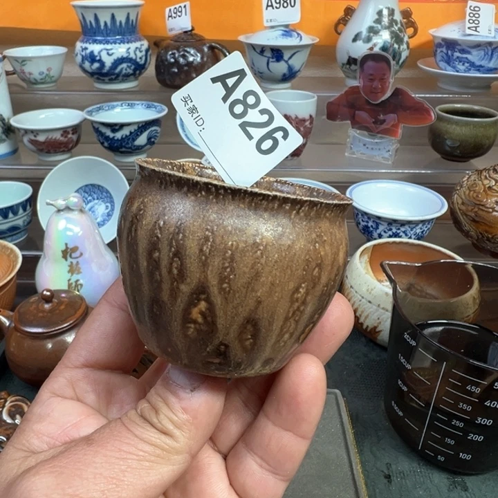 摆件826景德镇手工柴烧主人杯