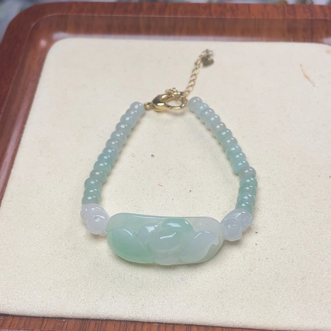 翡翠未镶嵌手链手牌