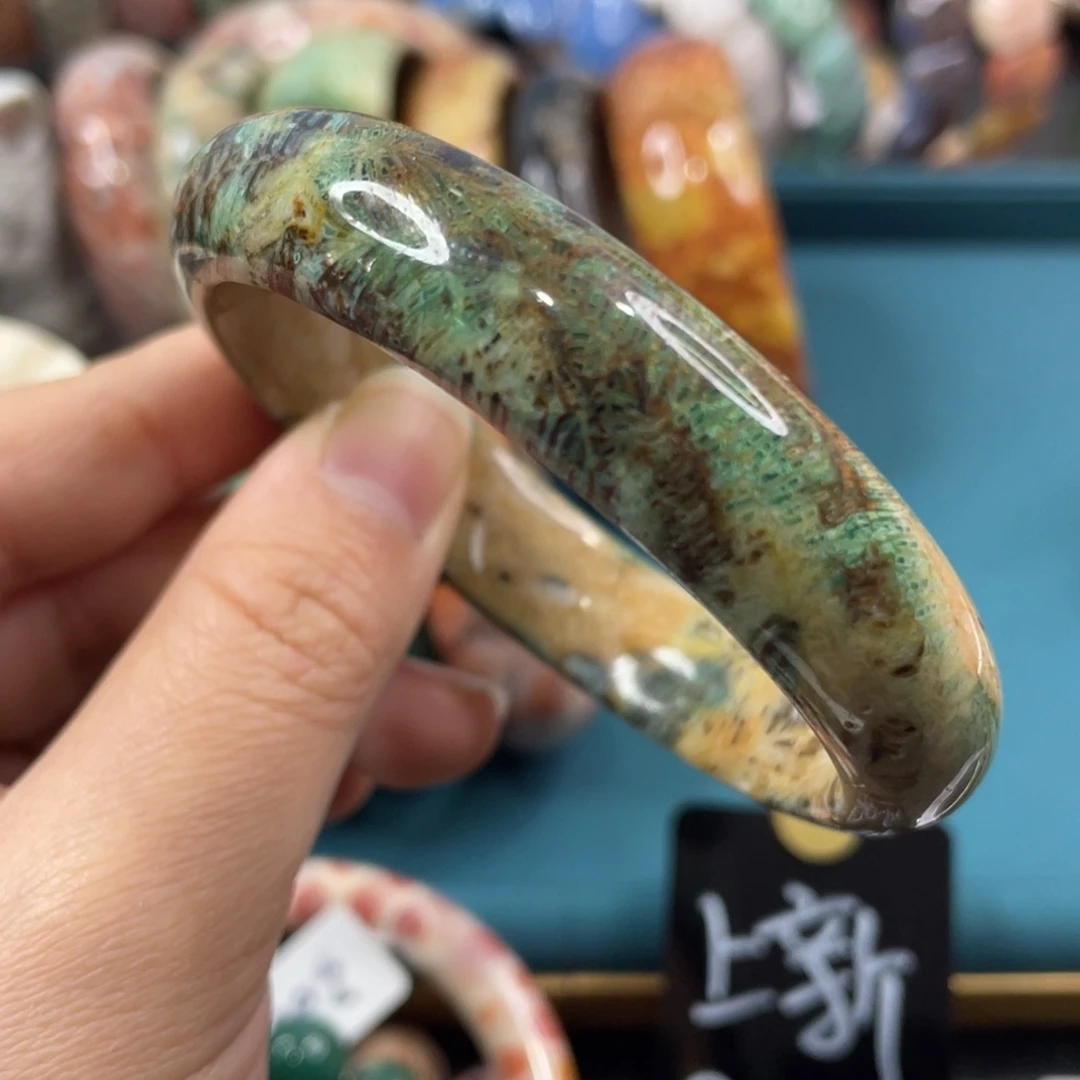 未镶嵌手镯硅化玉
