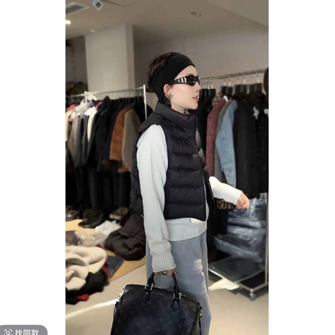 《老板娘自留款》冬季宽松马甲2579白鹅绒女装保暖无袖马夹轻薄百搭