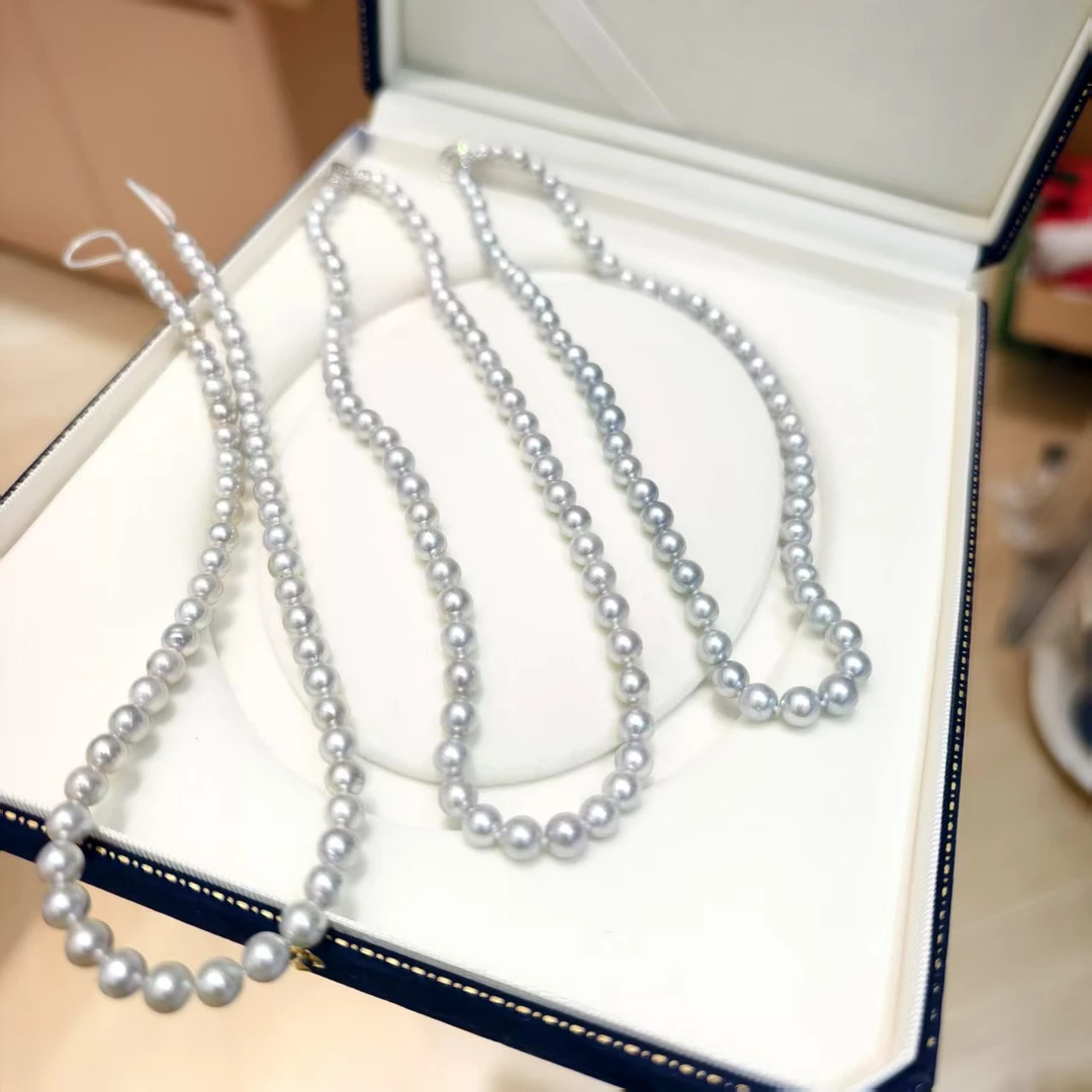 【罗伊伊珍珠】925银真多麻项链6-7mm【多样性发一】