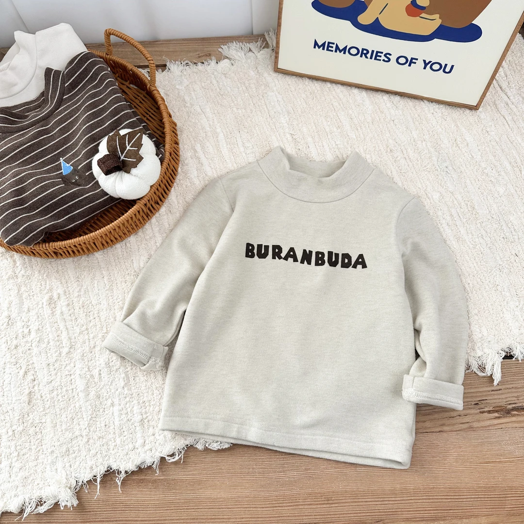 【朱鑫宇专属】儿童T恤2024年新款男童字母印花百搭打底衫BMD3601