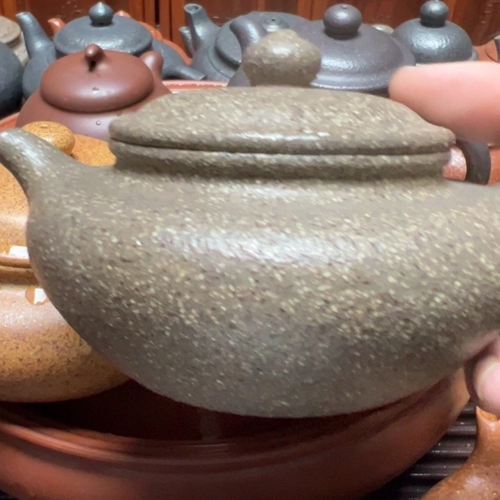 紫砂茶壶宜兴原矿龙背青