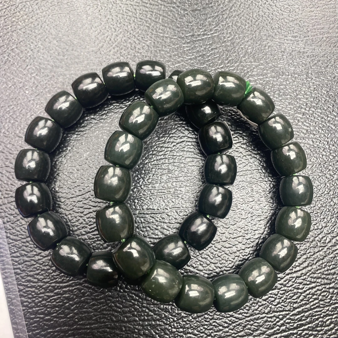 和田玉叶城青玉卡12直切手串（多样性发其一）