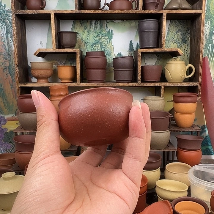 茶杯紫砂拙器甄选，纯原本矿。100毫升